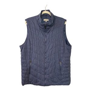 🦋 Blue Quilted Vest - Size 2X 🦋